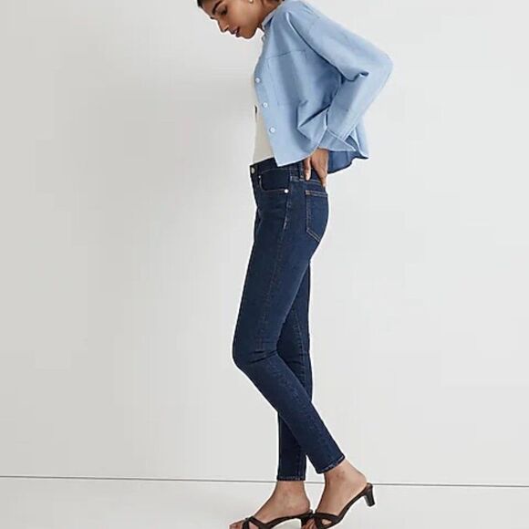 NWT Madewell Slim Straight High Rise Blue Jeans Size W23 - Picture 2 of 12